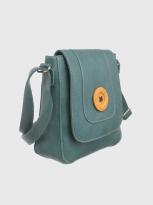 CLASSIC FLAP OVER WOODEN BUTTON CROSS BODY BAG