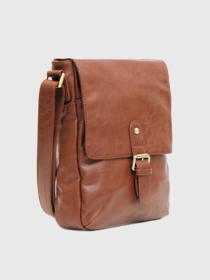 BOBBY BLACK MEN'S: FLAP TOP SMART CROSS BODY BAG