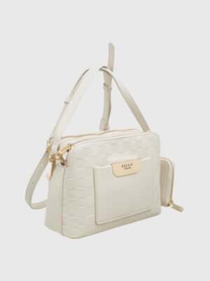 EMBOSSED CROSS BODY WITH MINI BAG