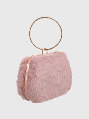 GLAM FURRY CLUTCH BAG