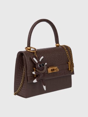 CROC PRINT PANEL CROSSBODY BAG