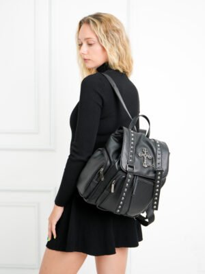 GOTHIC CROSS STUDDED BACKPACK
